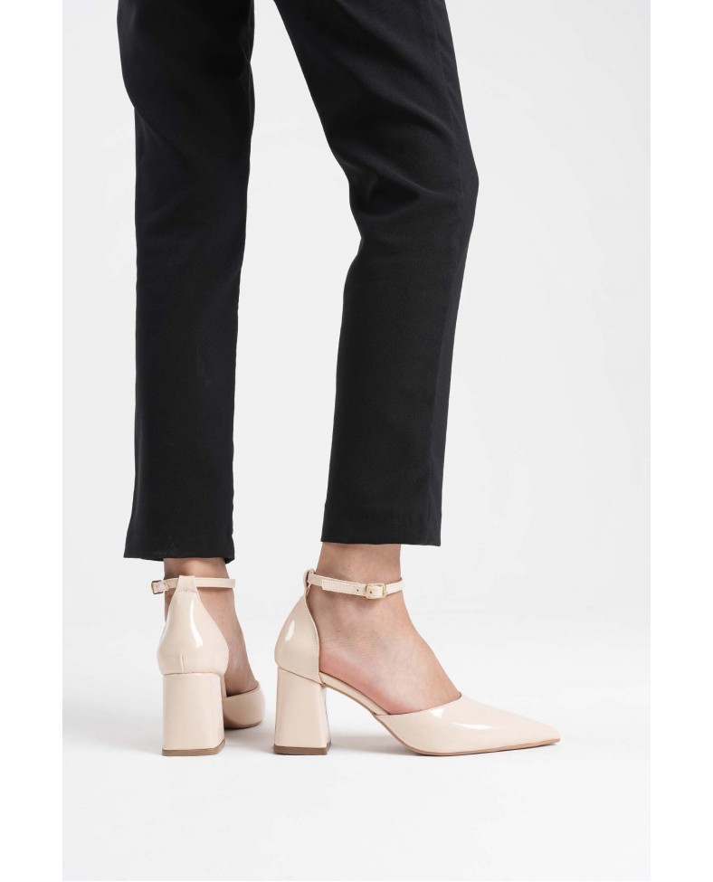 Bej Rugan Kadın Topuklu Ayakkabı TR08MS11B