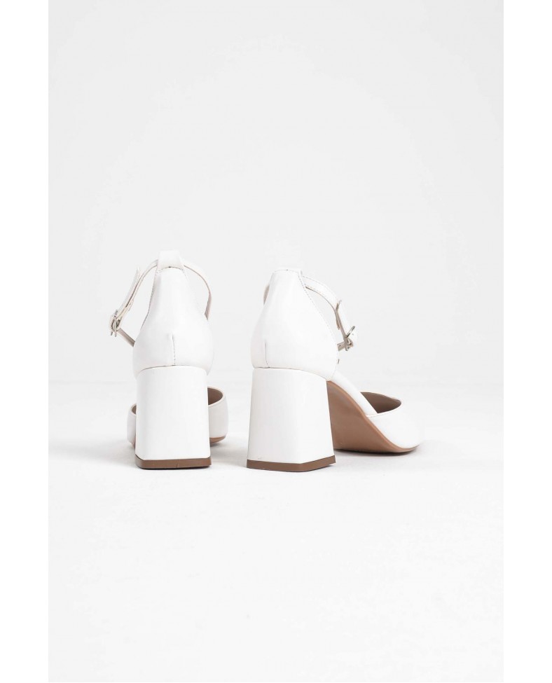 Beyaz Cilt Kadın Topuklu Ayakkabı TR08MS11E