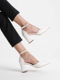 Beyaz Cilt Kadın Topuklu Ayakkabı TR08MS11E