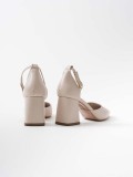 Bej Cilt Kadın Topuklu Ayakkabı TR08MS11G