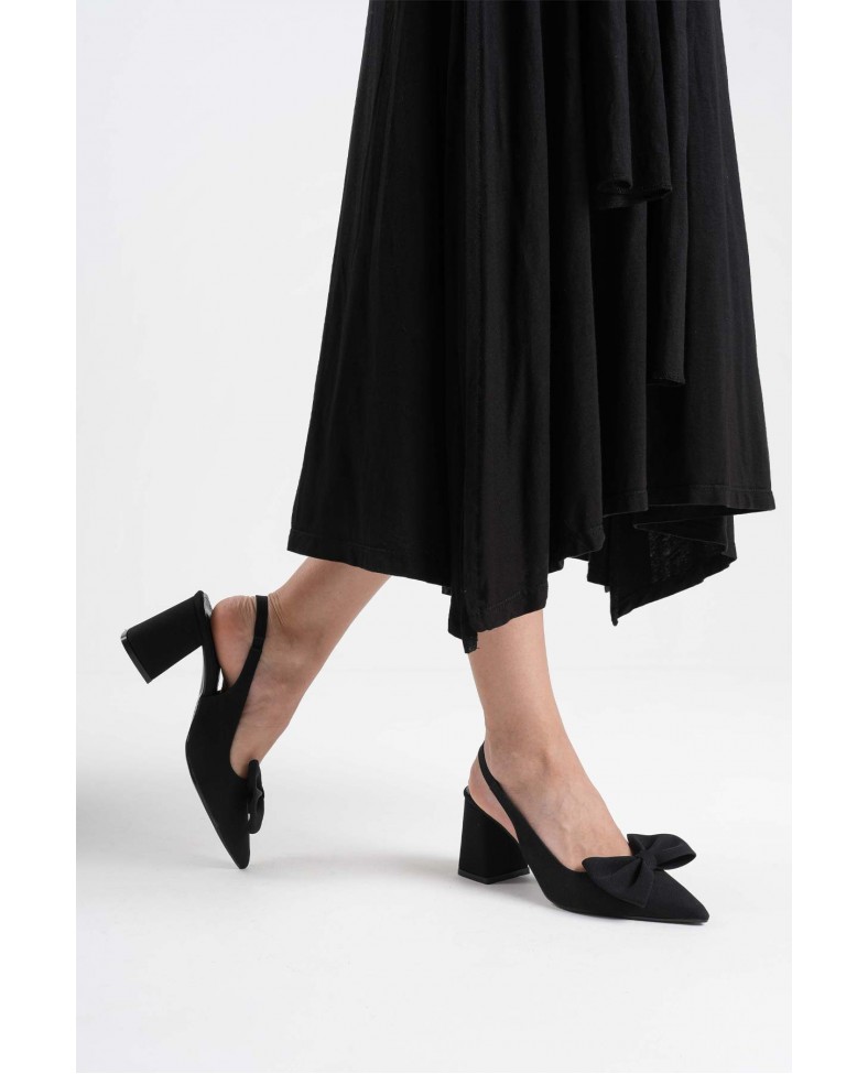 Siyah Kadın Topuklu Ayakkabı TR08MS15A