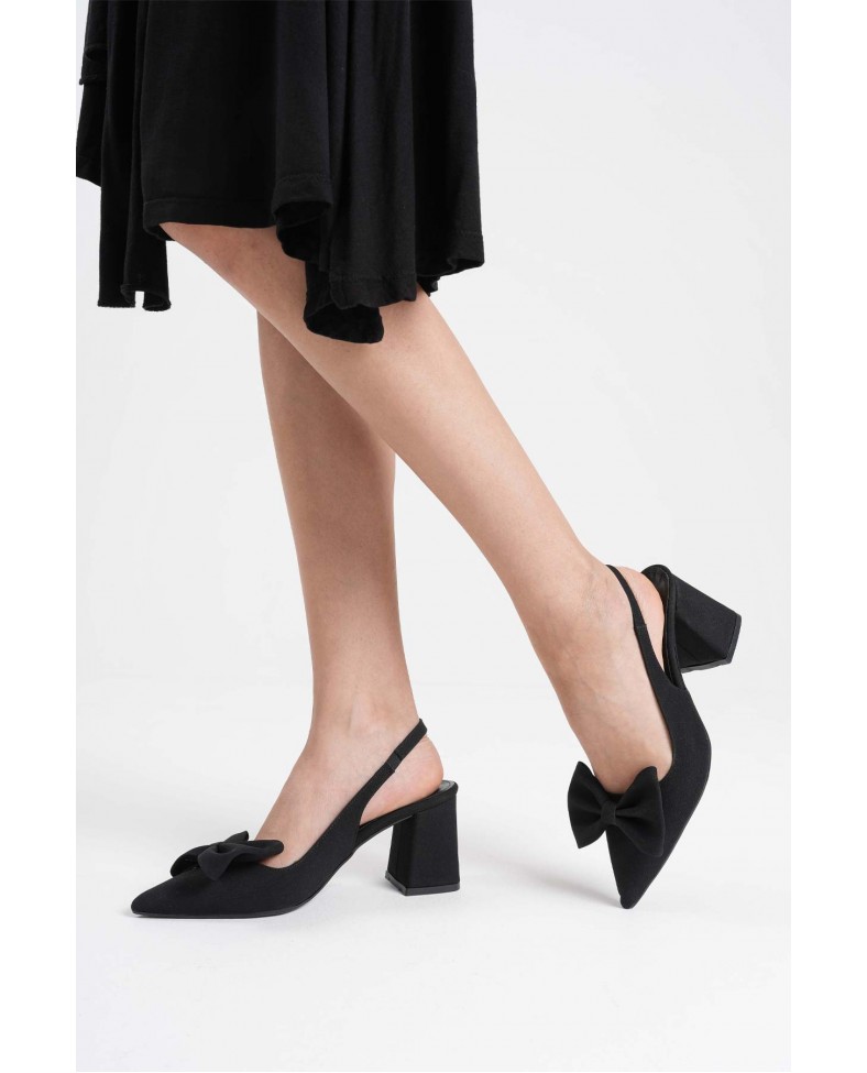 Siyah Kadın Topuklu Ayakkabı TR08MS15A