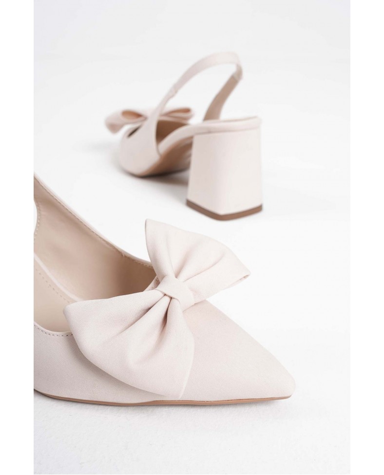 Bej Kadın Topuklu Ayakkabı TR08MS15B