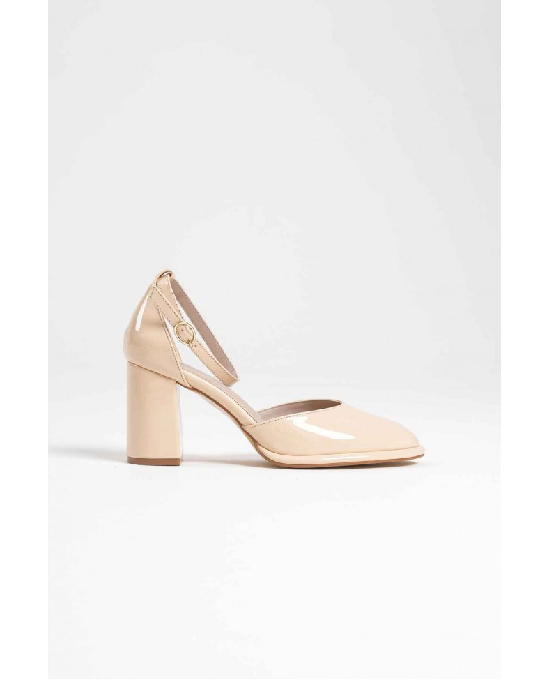 Açık Sarı Rugan Kadın Topuklu Ayakkabı TR18MS04B