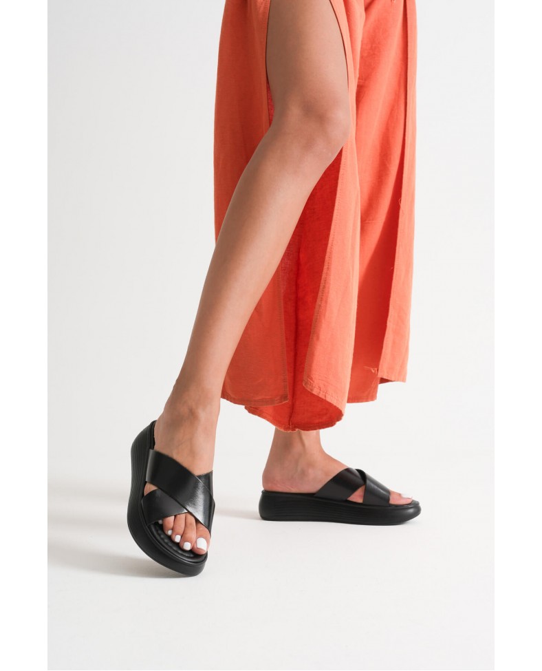 Siyah Hakiki Deri Terlik TR31MY53A