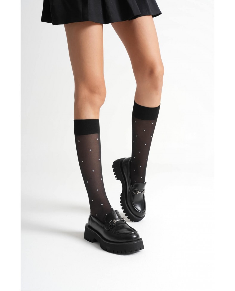 Toka Detaylı Siyah Günlük Loafer Ayakkabı TR10MS04A