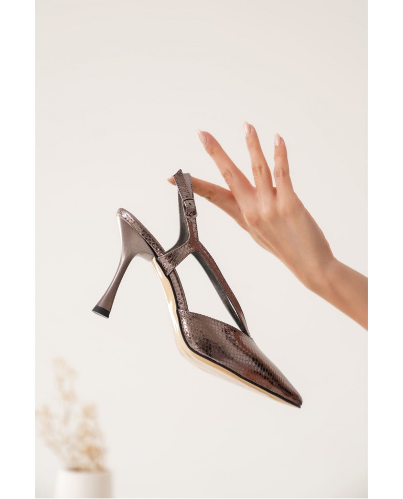 Kadın Platin Topuklu Ayakkabı TR08MS37B