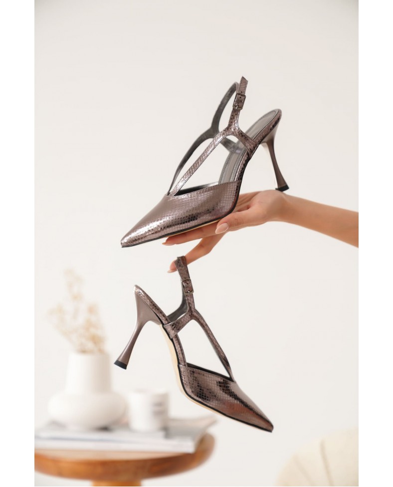 Kadın Platin Topuklu Ayakkabı TR08MS37B