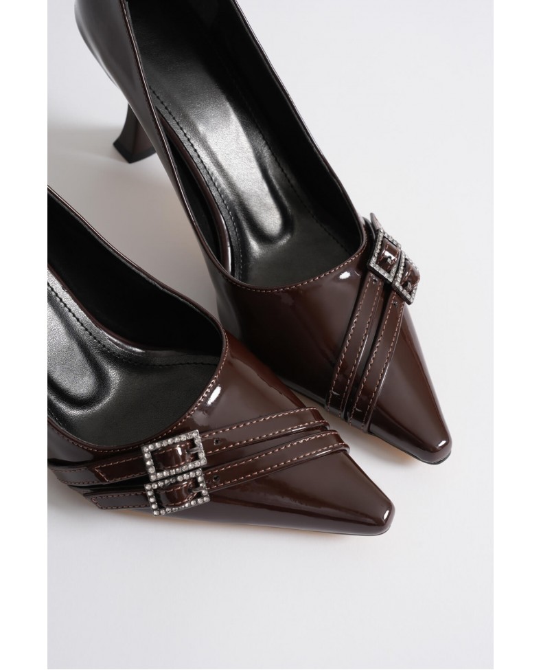 Kadın Acı Kahve Rugan Ayakkabı TR08MS25P