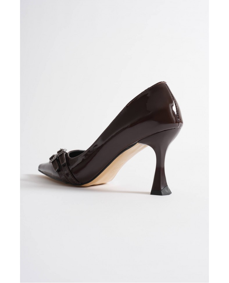 Kadın Acı Kahve Rugan Ayakkabı TR08MS25P