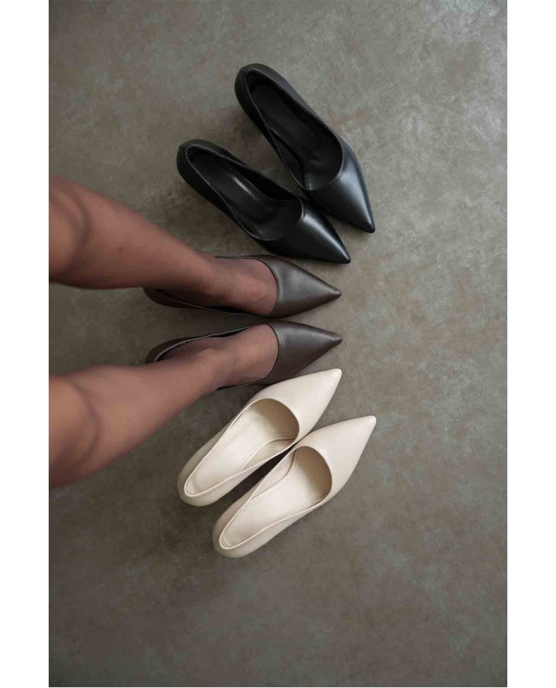 Acı Kahve Cilt Kadın Topuklu Ayakkabı TR08MS16C