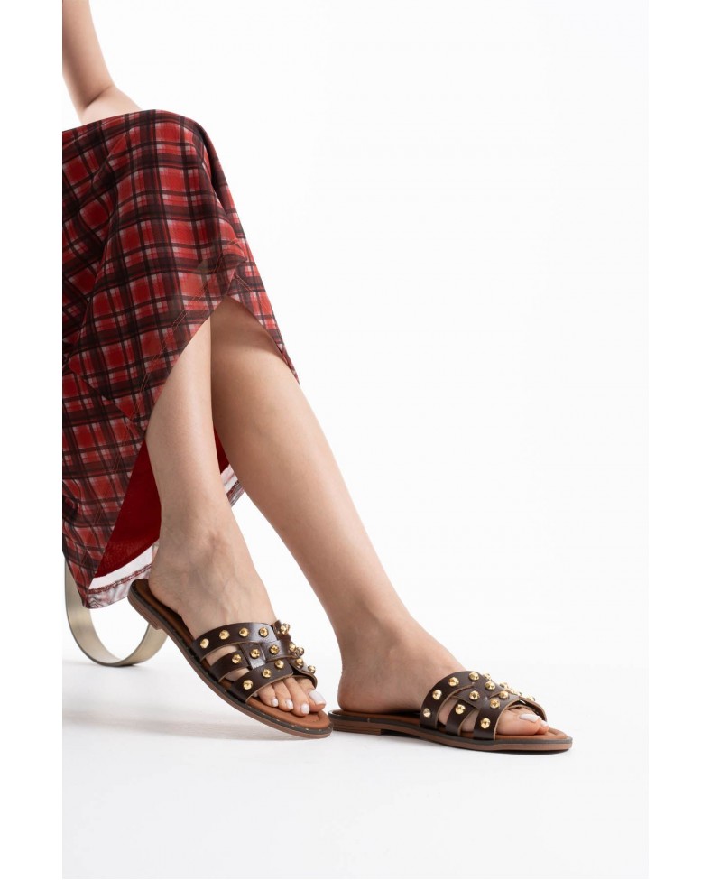 Acı Kahve Hakiki Deri Terlik TR31MY68F