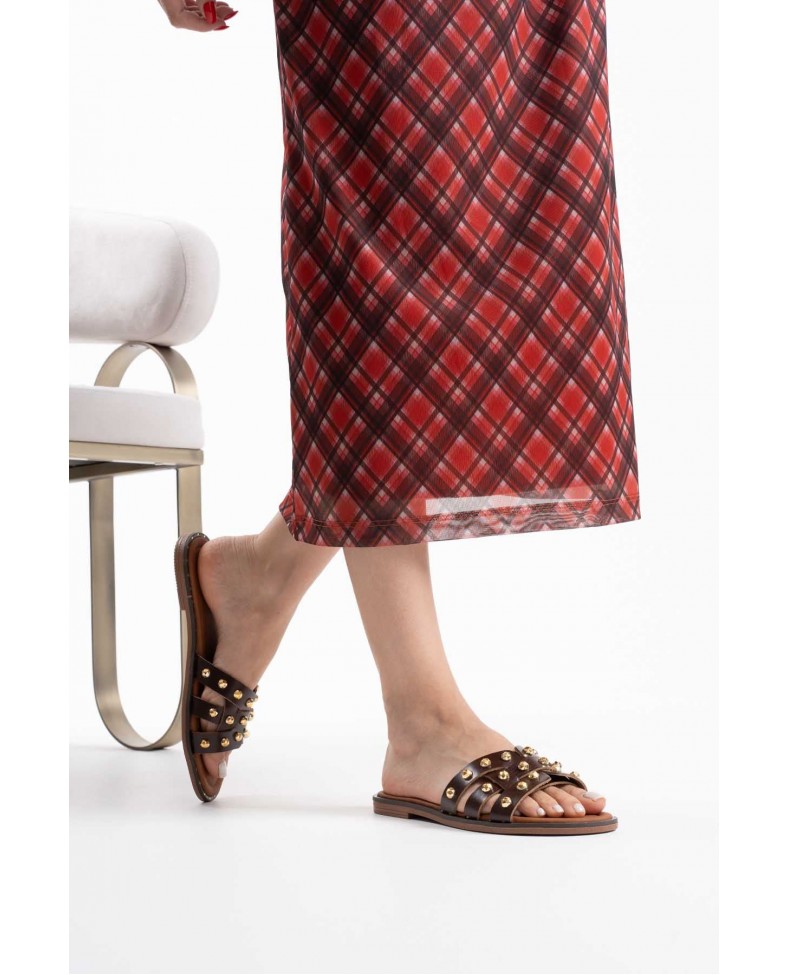 Acı Kahve Hakiki Deri Terlik TR31MY68F