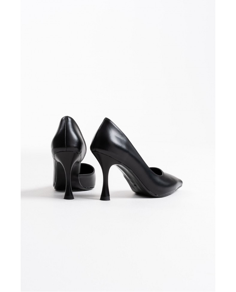 Kadın Siyah Cilt Topuklu Ayakkabı TR08MS45N