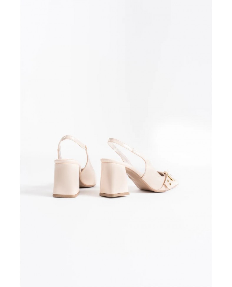 Bej Rugan Kadın Topuklu Ayakkabı TR08MS07B