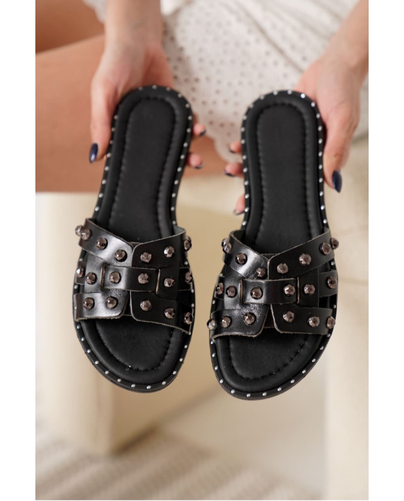 Siyah Hakiki Deri Terlik TR31MY68A