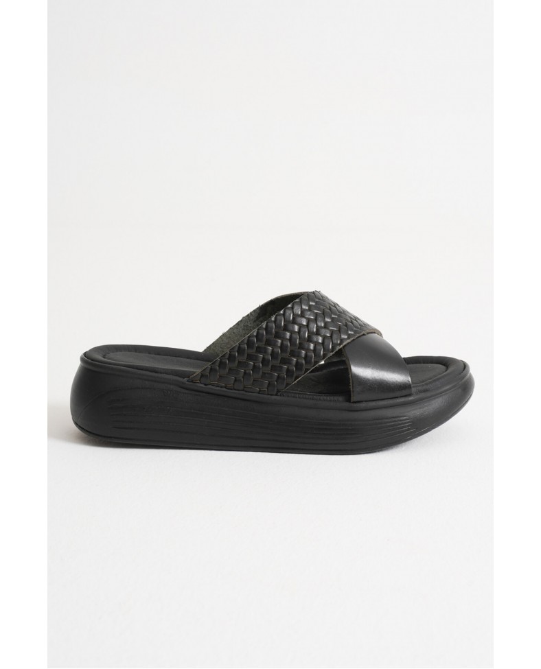 Siyah Hakiki Deri Terlik TR31MY53N