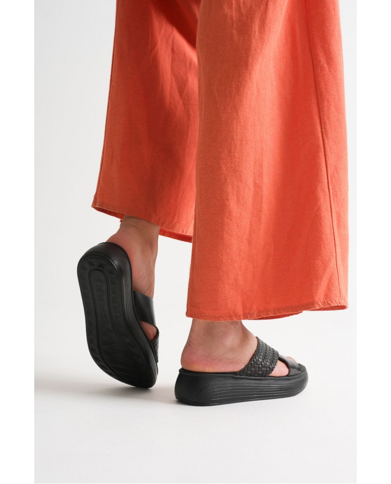 Siyah Hakiki Deri Terlik TR31MY53N