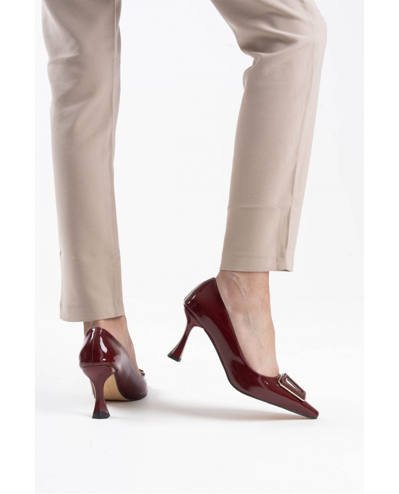 Kadın Bordo Rugan Ayakkabı TR08MS09C