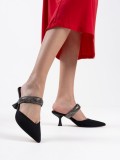 Topuklu Siyah Kadın Terlik TR08MS13A