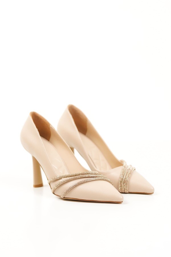 Nude Taşlı Kadın Ayakkabı TR08MS14C