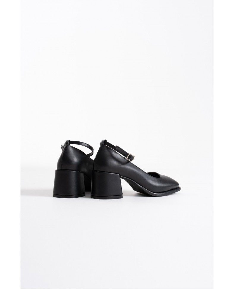 Siyah Cilt Kadın Topuklu Ayakkabı TR02MS01A