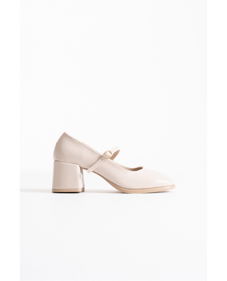 Bej Cilt Kadın Topuklu Ayakkabı TR02MS02D