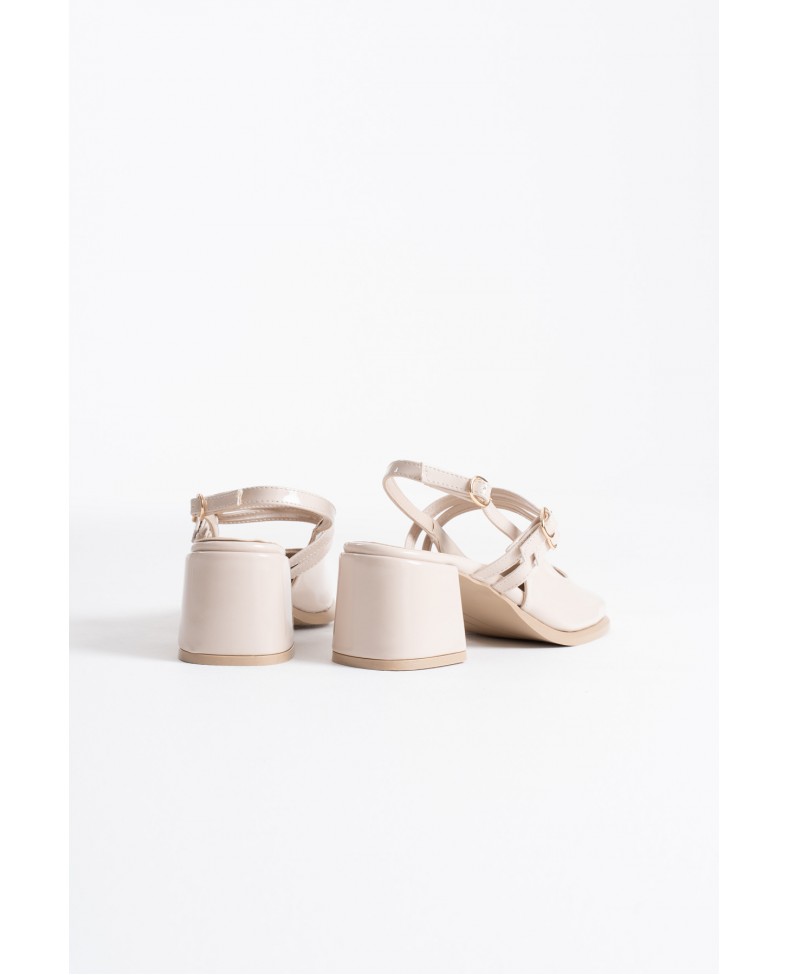 Bej Rugan Kadın Topuklu Ayakkabı TR02MS03B