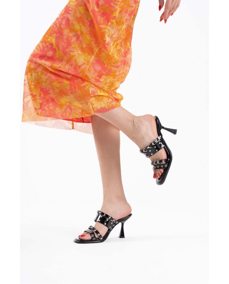 Topuklu Kadın Siyah Terlik TR02MY03A