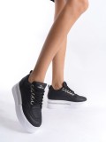 Siyah Kadın Gizli Topuklu Sneaker TR04MS01A