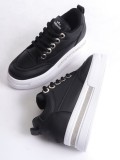 Siyah Kadın Gizli Topuklu Sneaker TR04MS01A