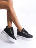 Siyah Kadın Gizli Topuklu Sneaker TR04MS01A
