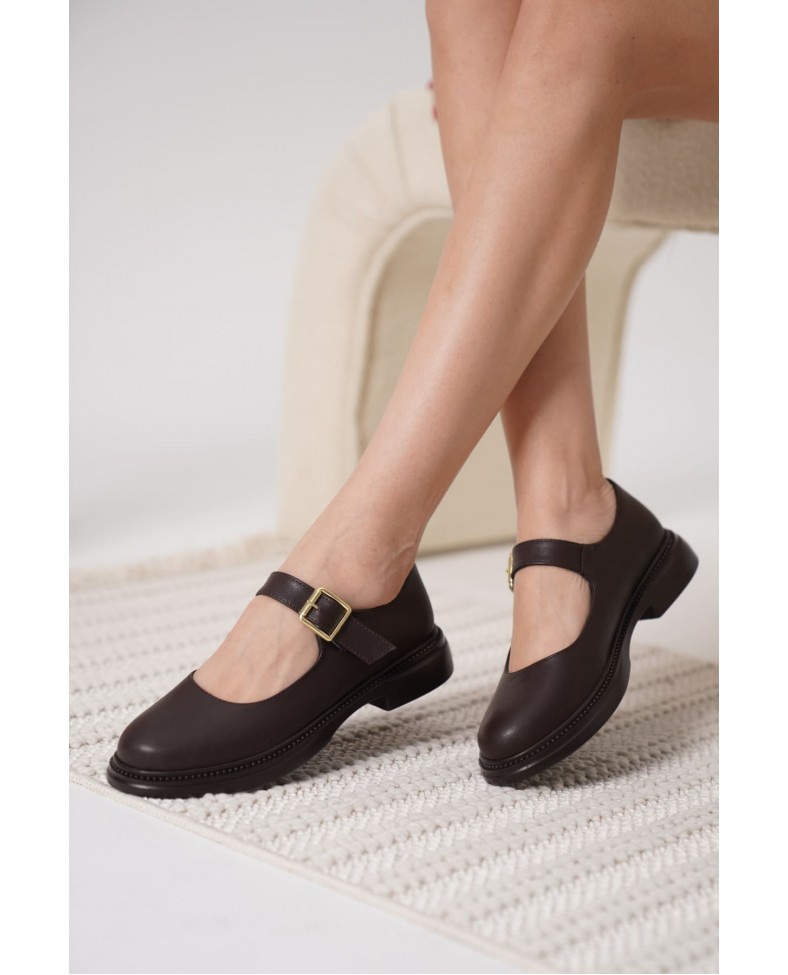 Acı Kahve Gunluk Mary Jane Ayakkabı TR09MS01F