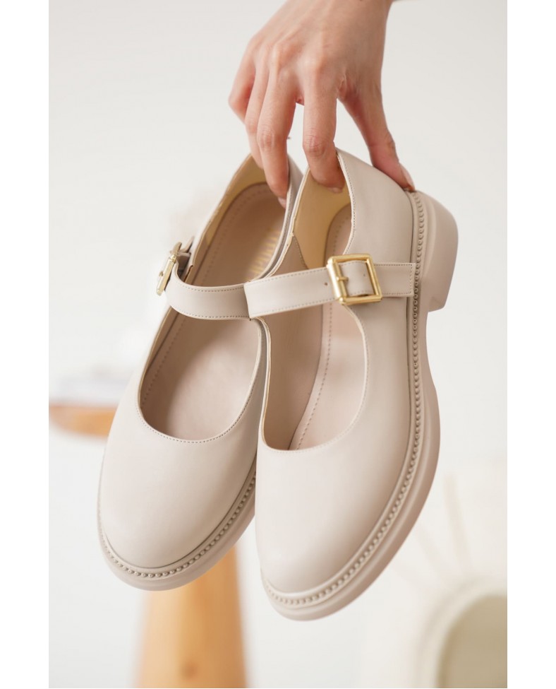 Bej Gunluk Mary Jane Ayakkabı TR09MS01E