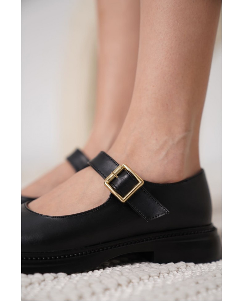 Siyah Gunluk Mary Jane Ayakkabı TR09MS01D