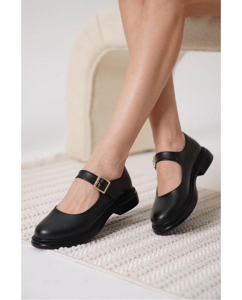 Siyah Gunluk Mary Jane Ayakkabı TR09MS01D