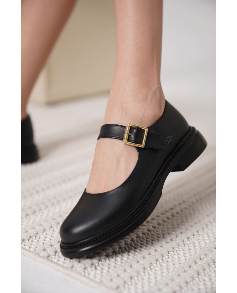 Siyah Gunluk Mary Jane Ayakkabı TR09MS01D