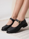 Siyah Gunluk Mary Jane Ayakkabı TR09MS01D