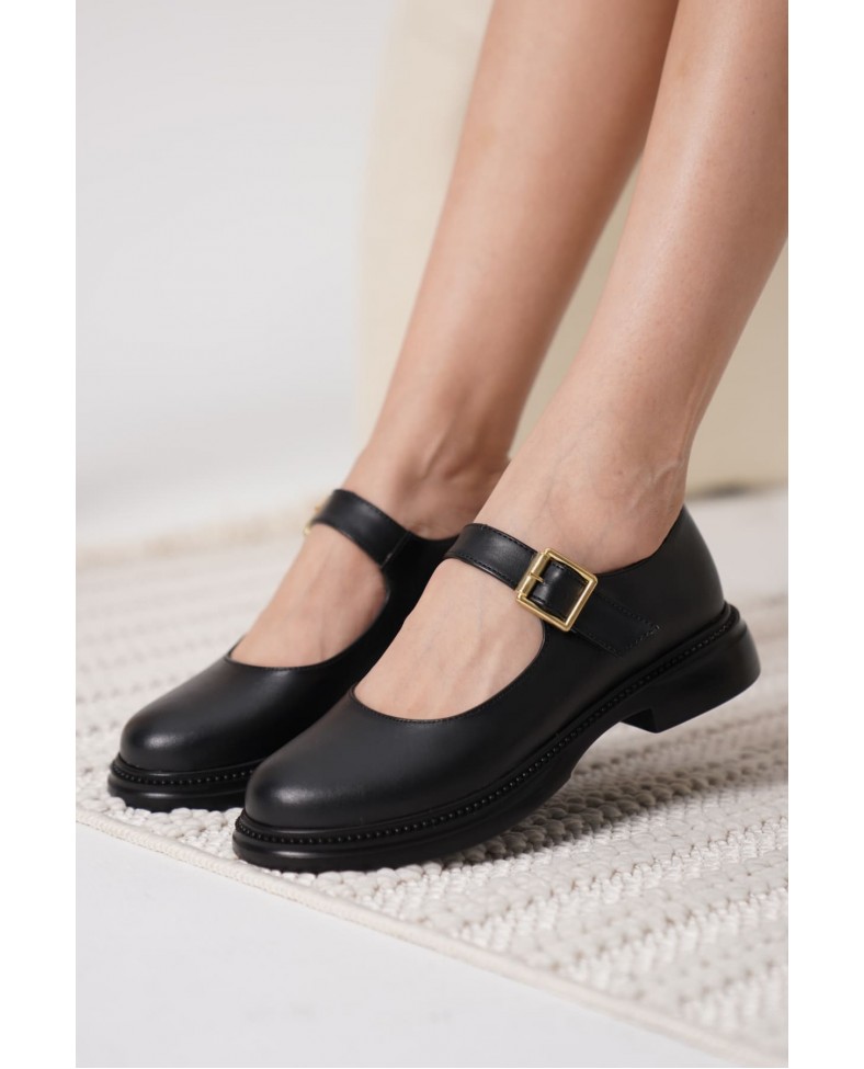 Siyah Gunluk Mary Jane Ayakkabı TR09MS01D
