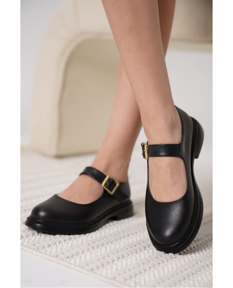 Siyah Gunluk Mary Jane Ayakkabı TR09MS01D