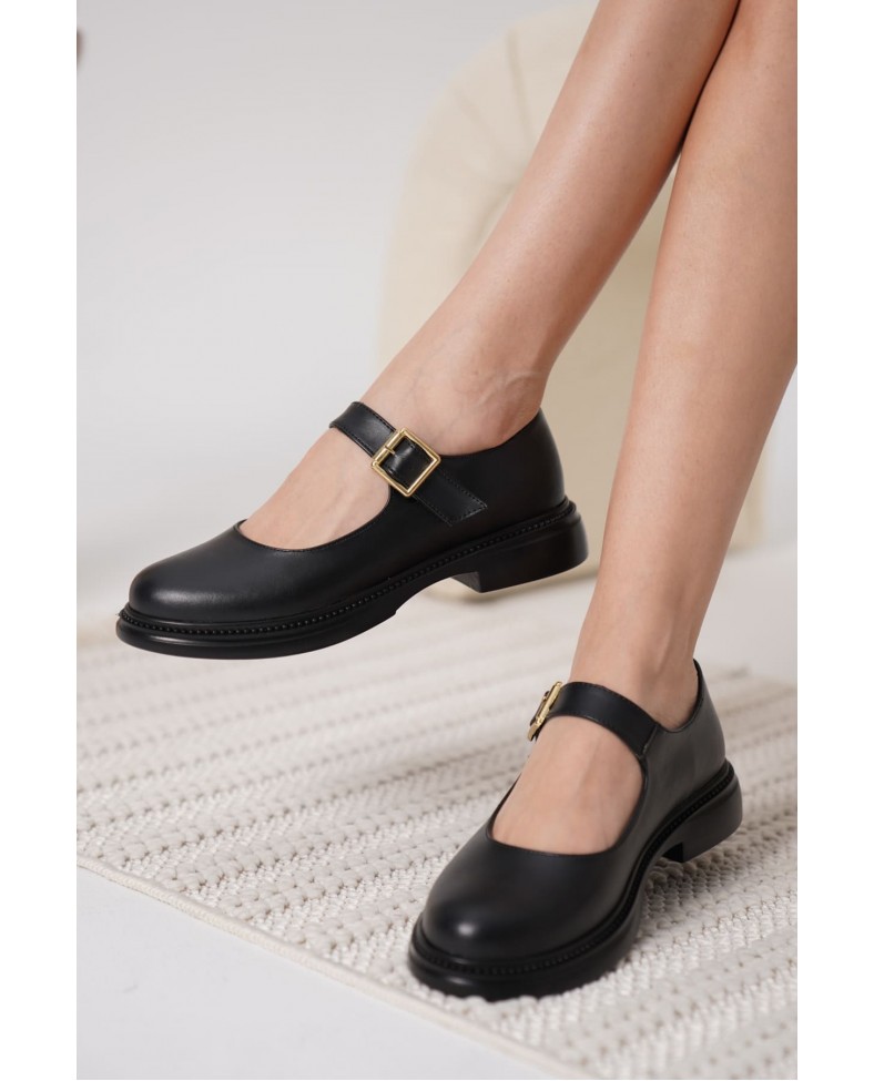 Siyah Gunluk Mary Jane Ayakkabı TR09MS01D