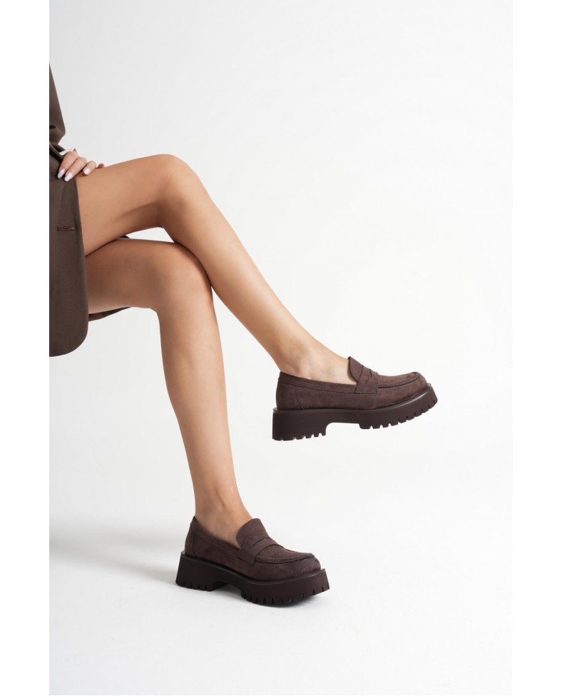 Kadın Günlük Süet Acı Kahve Ayakkabı TR10MS02E Somersan Giyim | Kadın, Erkek ve Çocuk Moda