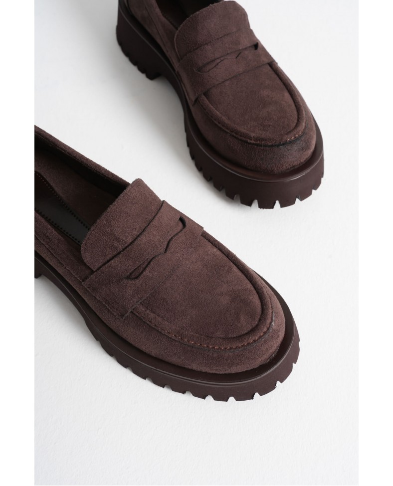 Kadın Günlük Süet Acı Kahve Ayakkabı TR10MS02E Somersan Giyim | Kadın, Erkek ve Çocuk Moda