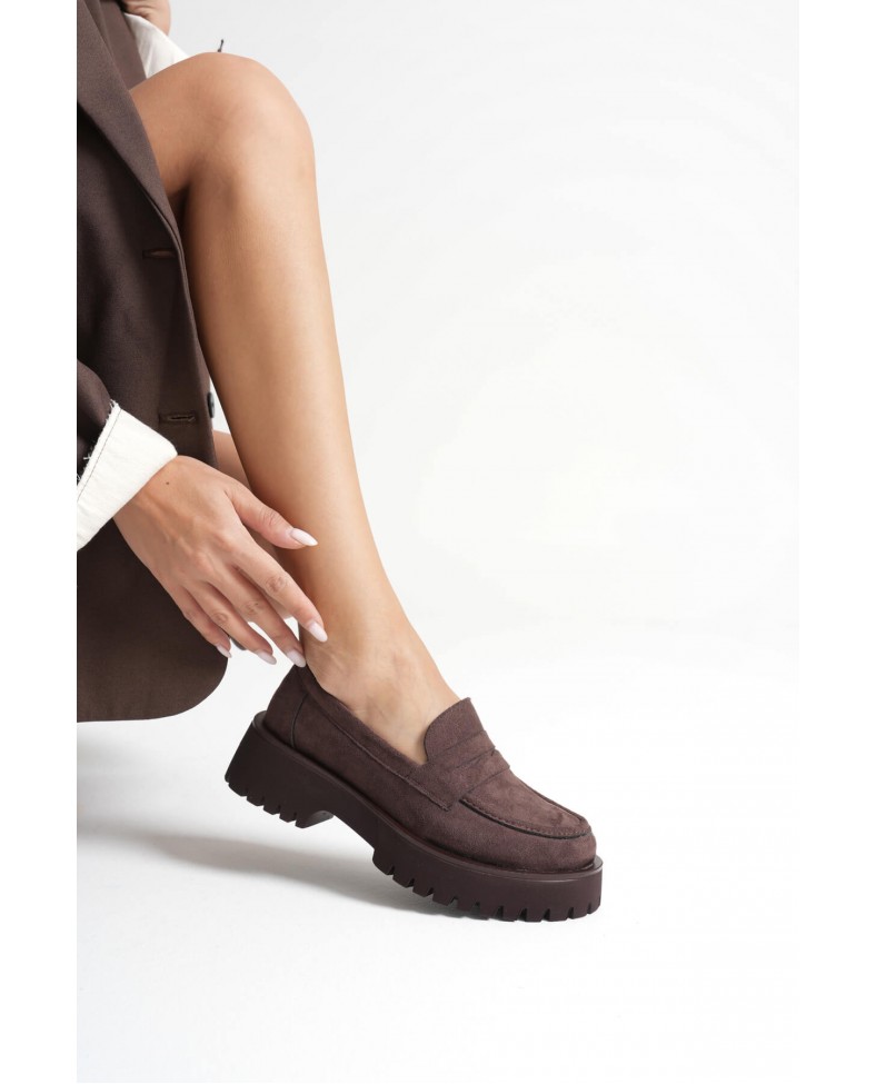 Kadın Günlük Süet Acı Kahve Ayakkabı TR10MS02E Somersan Giyim | Kadın, Erkek ve Çocuk Moda