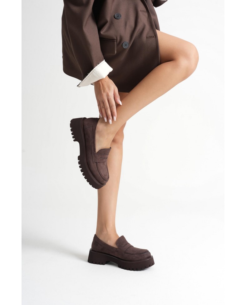 Kadın Günlük Süet Acı Kahve Ayakkabı TR10MS02E Somersan Giyim | Kadın, Erkek ve Çocuk Moda