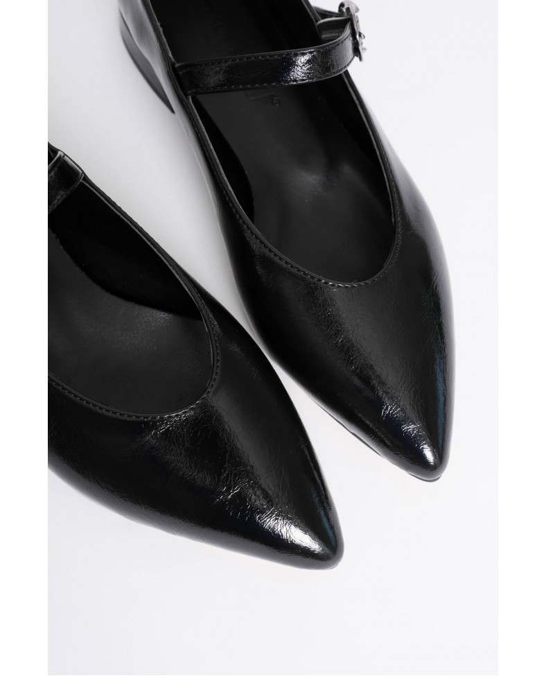 Kadın Siyah Günlük Kısa Topuklu Ayakkabı TR23MS01A