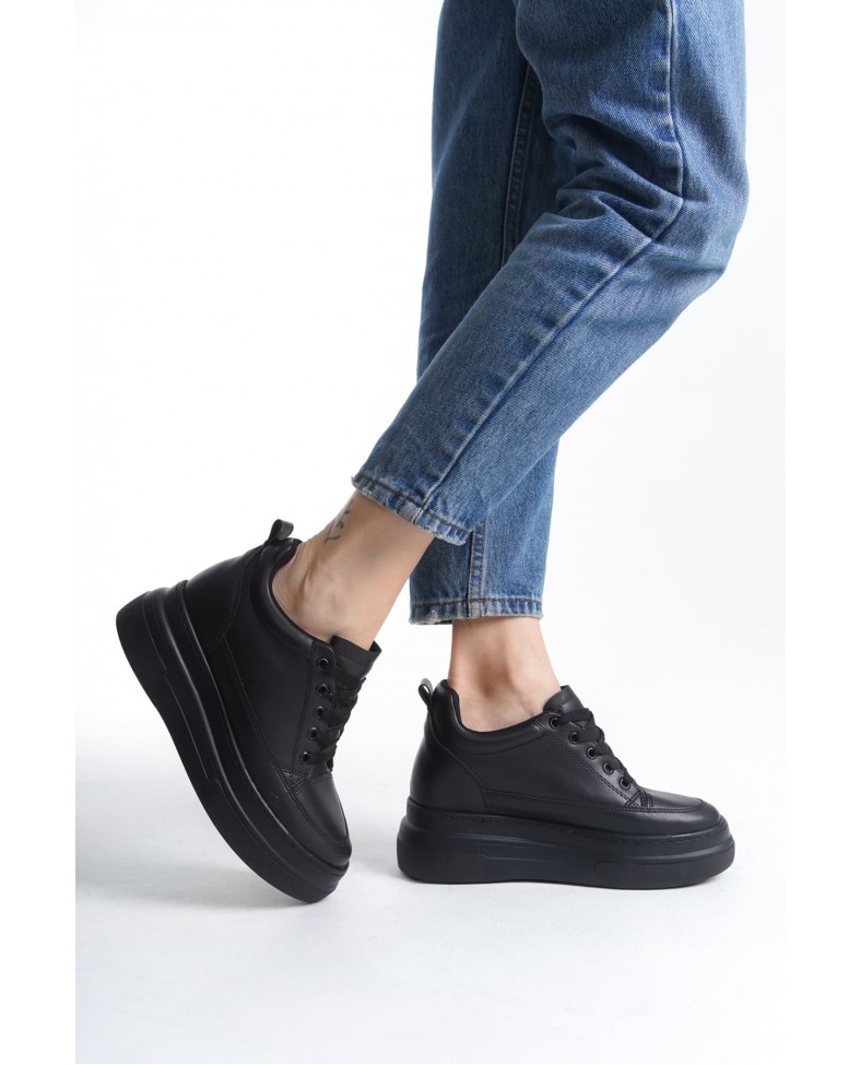 Kadın Gizli Topuk Siyah Spor Ayakkabı Somersan Giyim | Kadın, Erkek ve Çocuk Moda