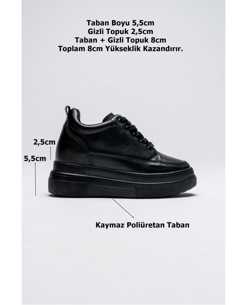 Kadın Gizli Topuk Siyah Spor Ayakkabı Somersan Giyim | Kadın, Erkek ve Çocuk Moda