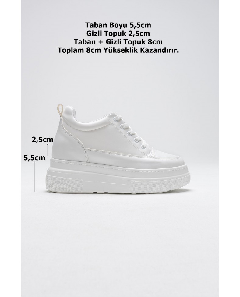 Kadın Gizli Topuk Beyaz Spor Ayakkabı Somersan Giyim | Kadın, Erkek ve Çocuk Moda