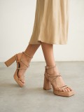 Kadın Nude Topuklu Sandalet TR12MY02D